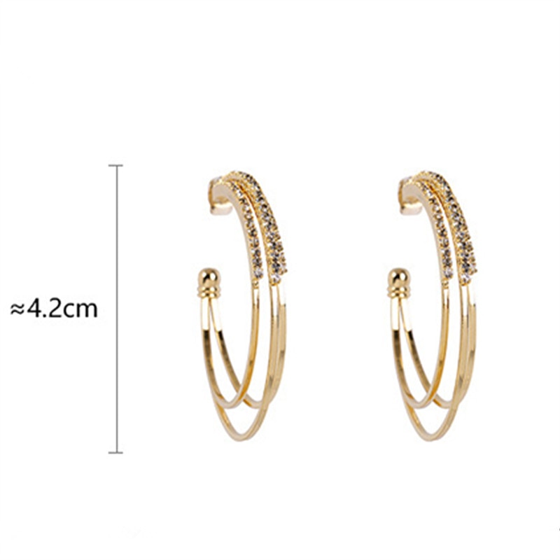 Multilayer Round Hoop Earrings