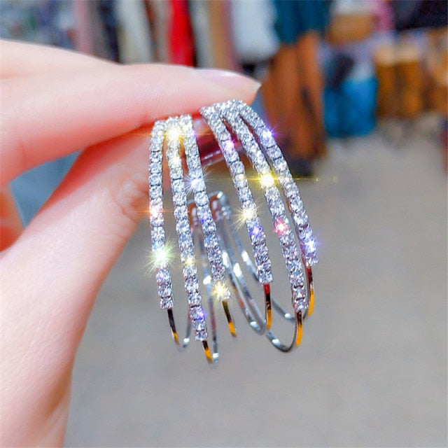 Multilayer Round Hoop Earrings