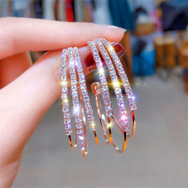 Multilayer Round Hoop Earrings