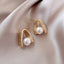 Pearl Big Small Hoop Earrings