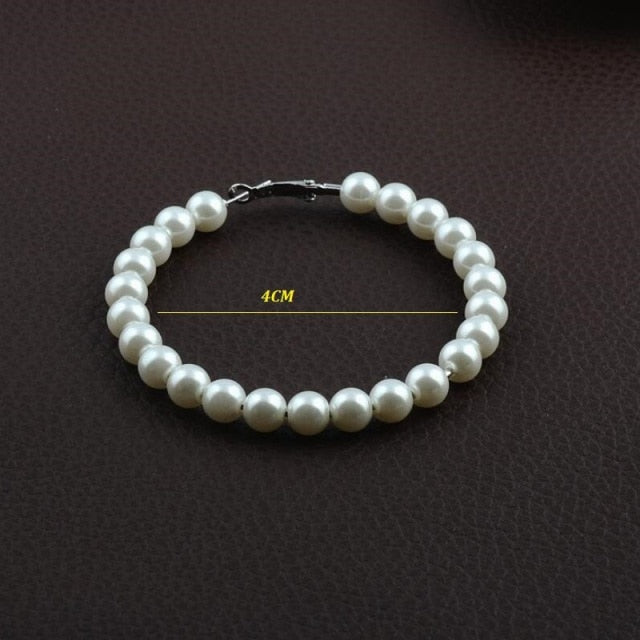 Pearl Big Small Hoop Earrings