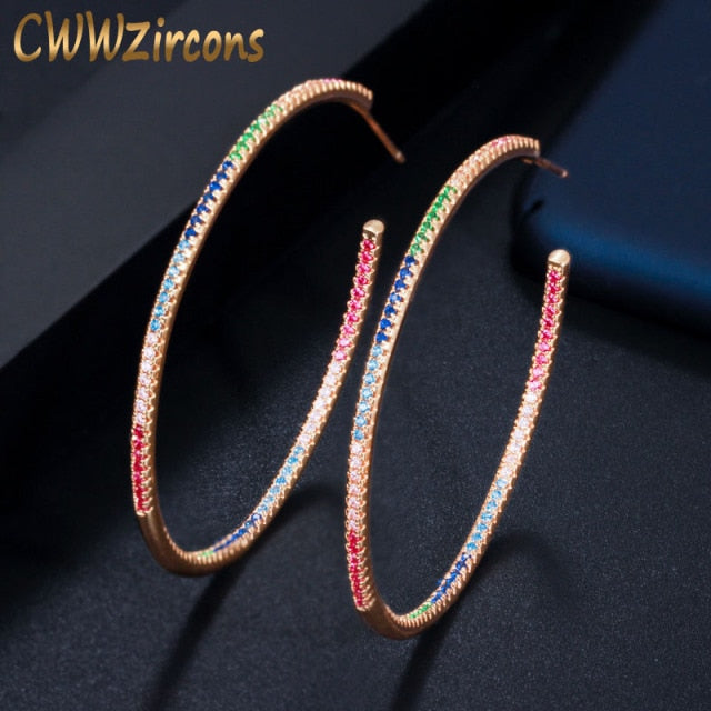 Thin Large Gold Hoop Earrings