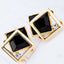 Square Crystal Gem Stud Earrings