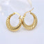 Golden Stainless Steel Hoop Earrings