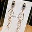 Crystal Pearl Tassel Earrings