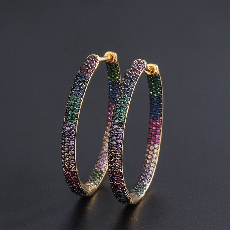 Two Tones Hoop Earrings