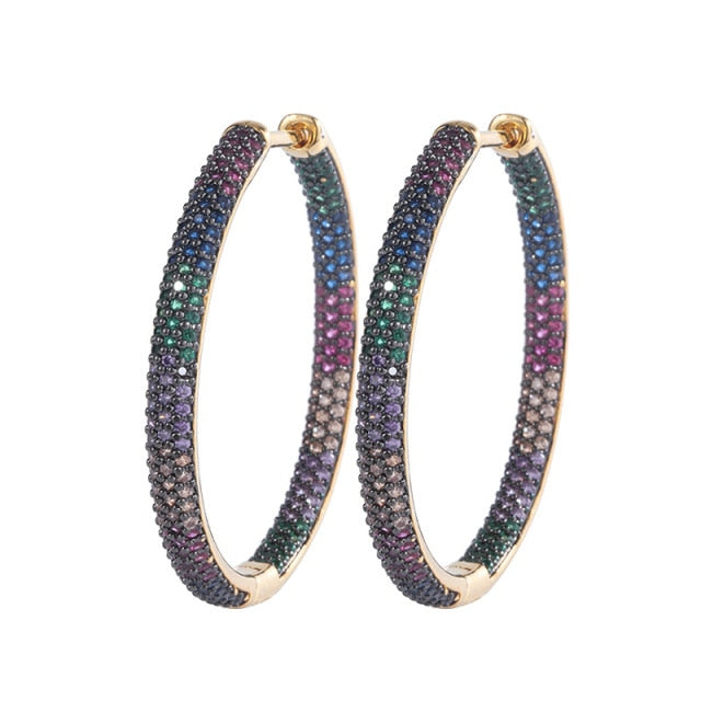 Two Tones Hoop Earrings