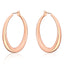 Rose Gold Plated Round Hoop Earrings