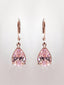 Water Drop Pink Zirconia Dangle Earring