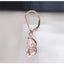 Water Drop Pink Zirconia Dangle Earring