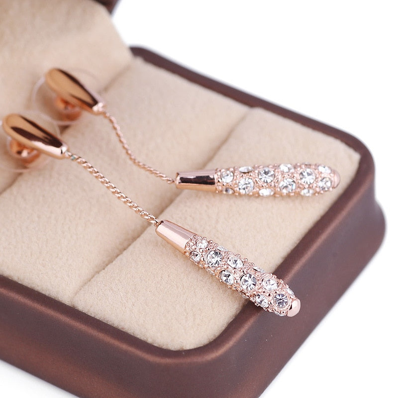 Elegant Long Drop-Alloy Earrings