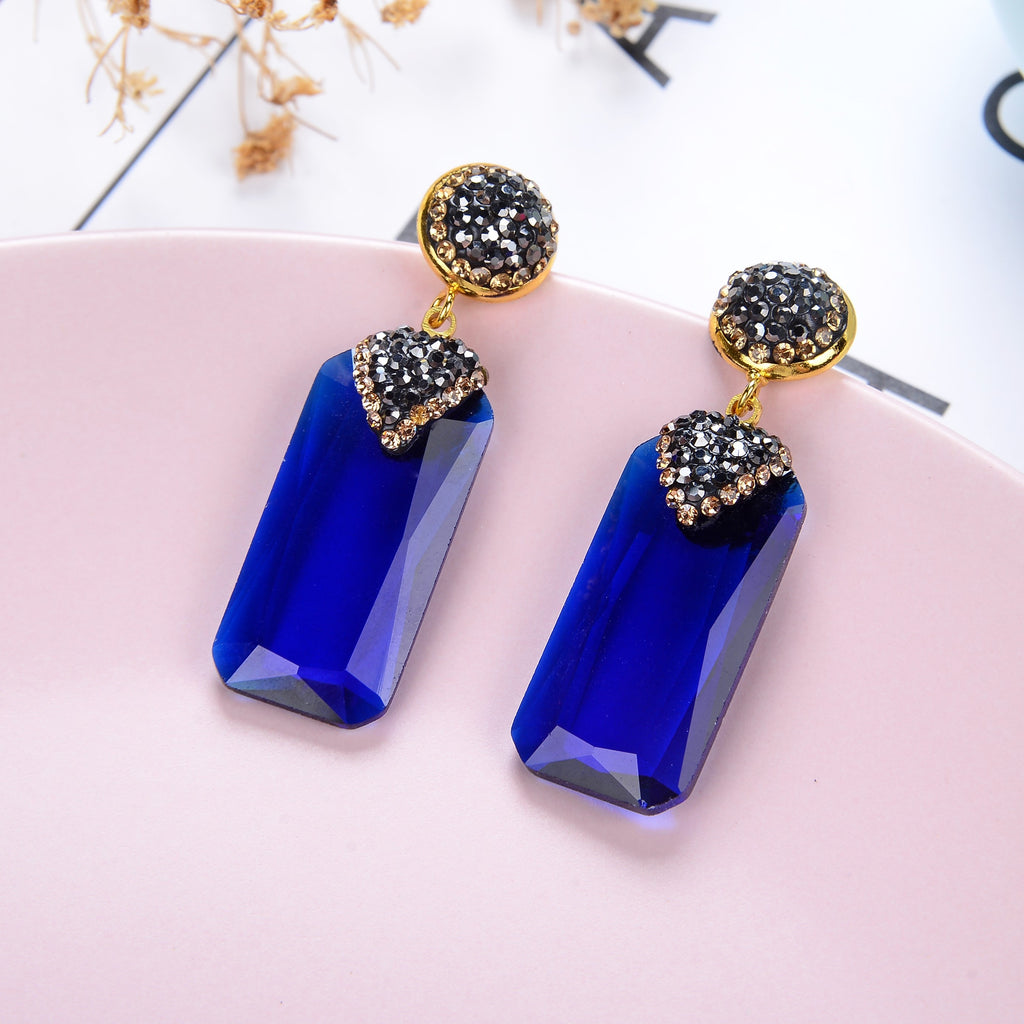 Rhinestone Dangle Drop Earrings