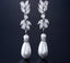 Flower Zircon Crystal Pendant Earrings