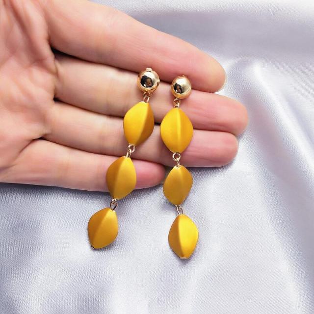 Two Round Wooden Statement Earrings