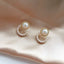 Sweet Pearl Flower Earrings Female Jewelry