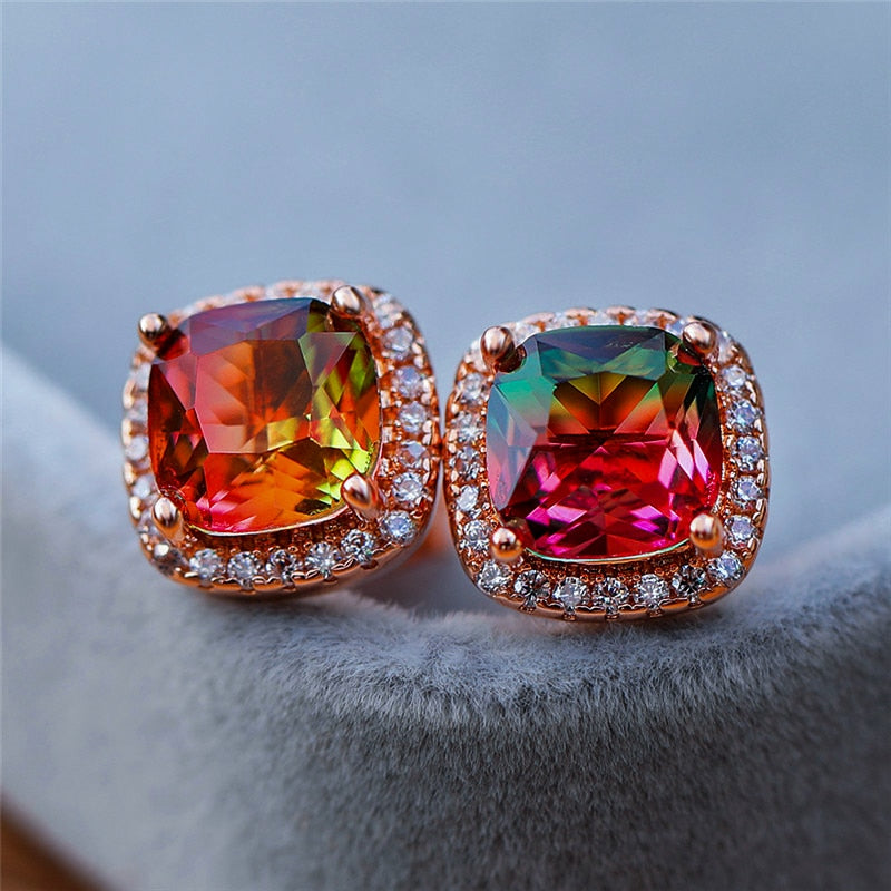 Colorful Rainbow Stud Earrings