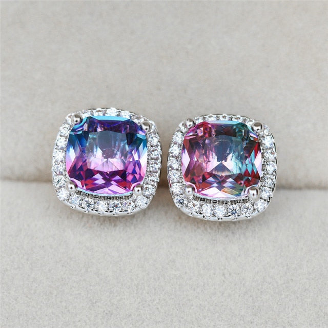 Colorful Rainbow Stud Earrings