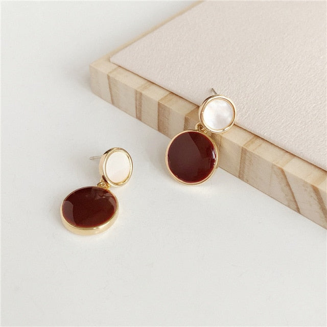 Enamel Water Drop Earrings