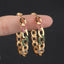 Golden Hip Hop Hoop Earrings