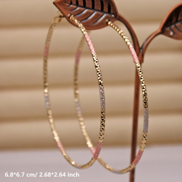 Copper Gold Hoop Earrings