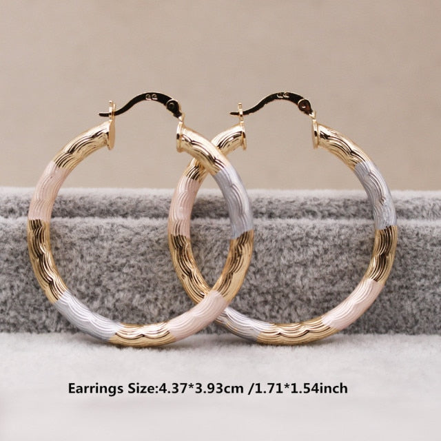 Copper Gold Hoop Earrings