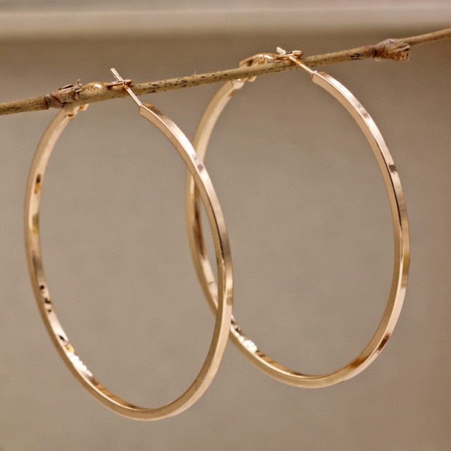 Copper Gold Hoop Earrings