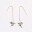 Gold Thread Drop Earrings