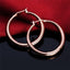 Rose Gold Plated Round Hoop Earrings