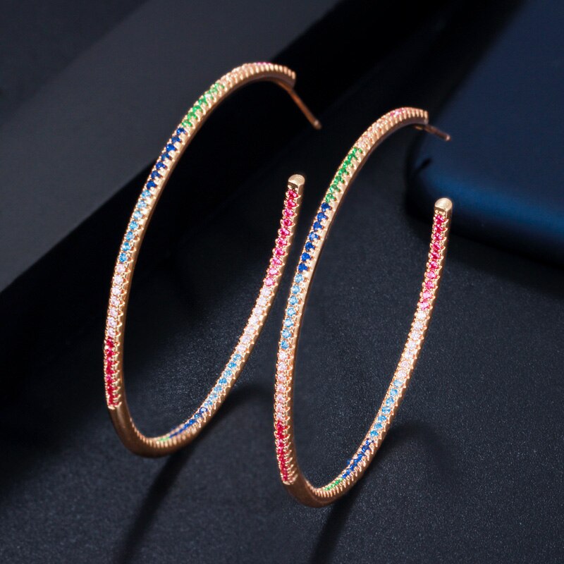 Thin Large Gold Hoop Earrings