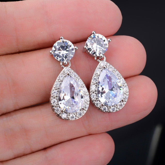 Crystal Drop Dangle Earrings