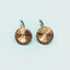 Round Rivoli Stone Dorp Earrings