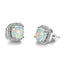 White Fire Opal Earrings